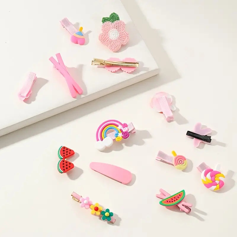 14 Decorated Hair Clips