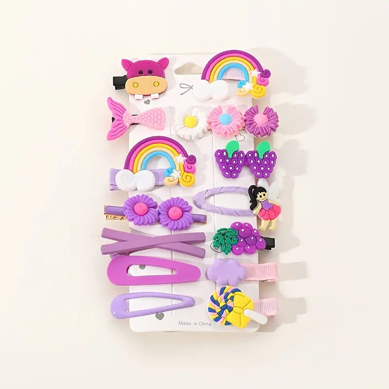 14 Decorated Hair Clips