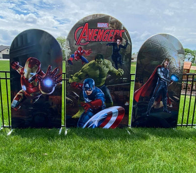 Avengers Arch Fabric Backdrop Covers-Rental