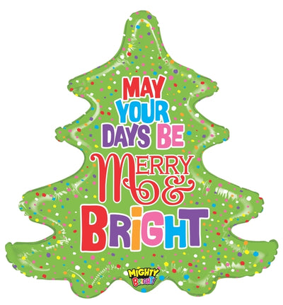 Merry & Bright Christmas Tree Balloon