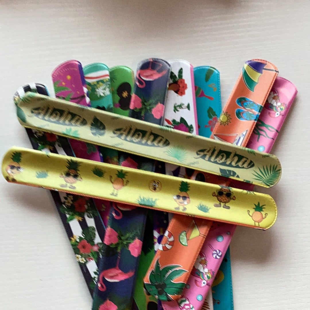 Hawaiian Themed Slap Bracelets