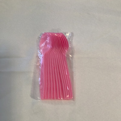 Pink Plastic Cutlery