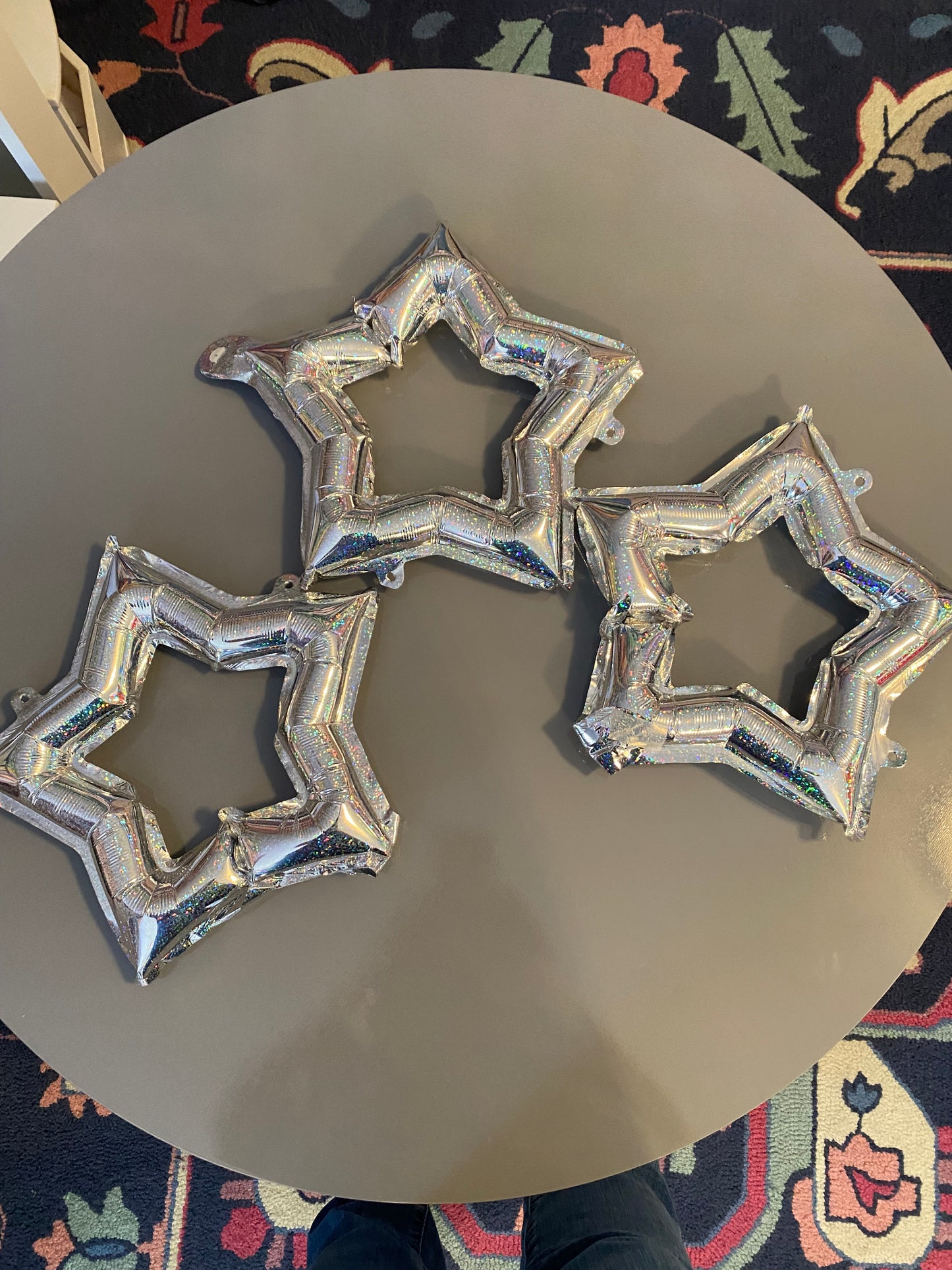 3 Open Star Balloons-Small