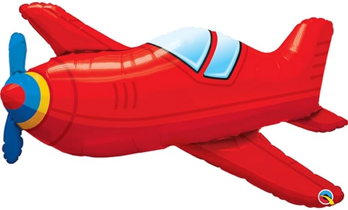 Red Airplane Shaped Balloon-Small