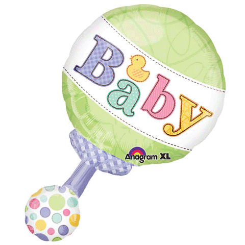 Baby Rattle Shaped Balloon