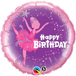 Happy Birthday Ballerina 18" Balloon