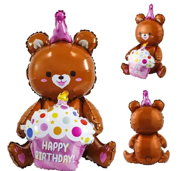 Bear with Cupcake Balloon