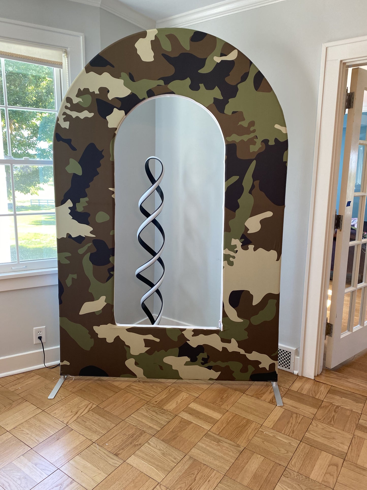 Camouflage Open Arch Backdrop Cover-Rental