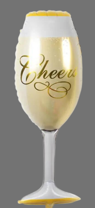 'Cheers' Champagne Glass Balloon