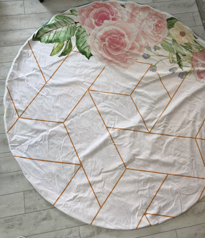 Floral & Geometric Backdrop Cover-Rental
