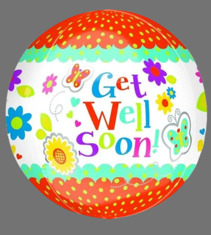 'Get Well Soon' Orbz Balloon