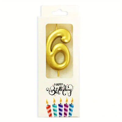 Gold Number Candles