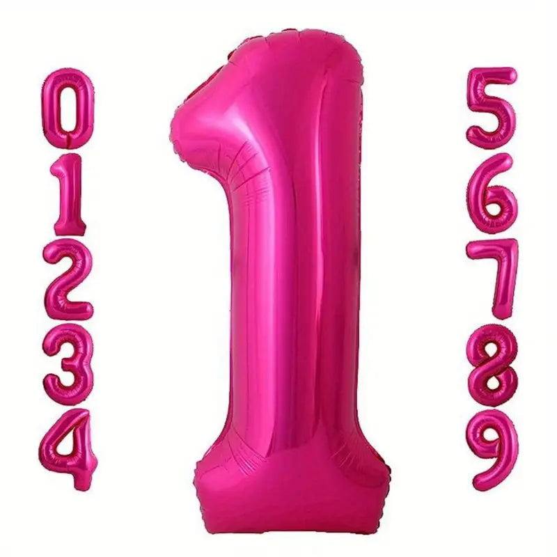 40" Hot Pink Numbers