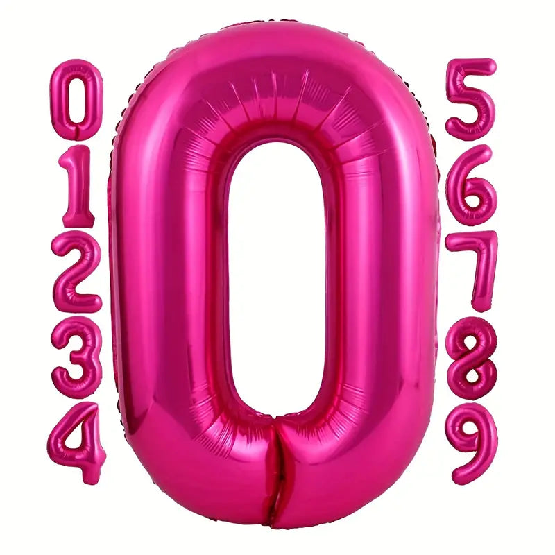 40" Hot Pink Numbers