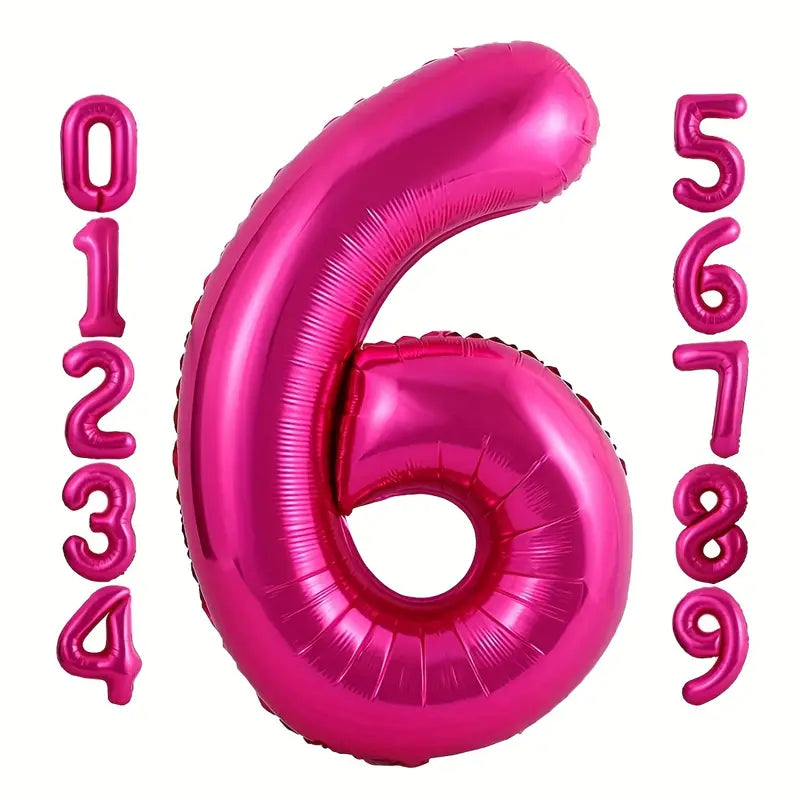 40" Hot Pink Numbers