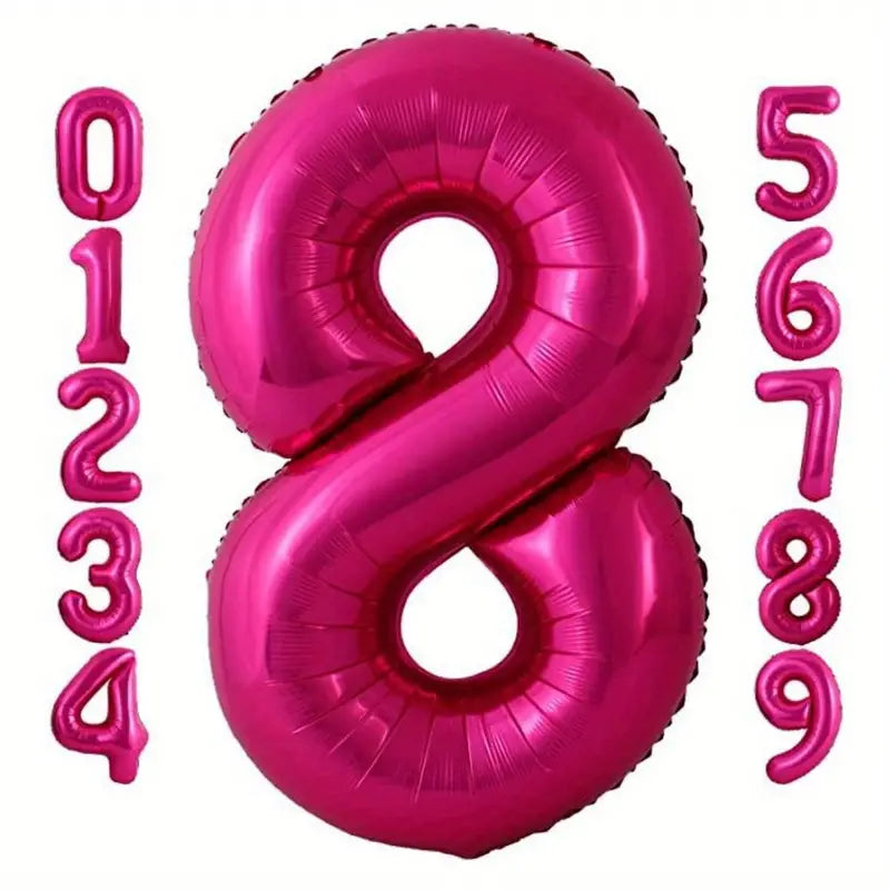 40" Hot Pink Numbers