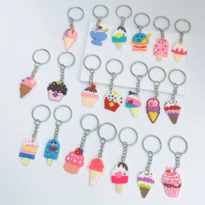 20 piece PVC Ice Cream keychains