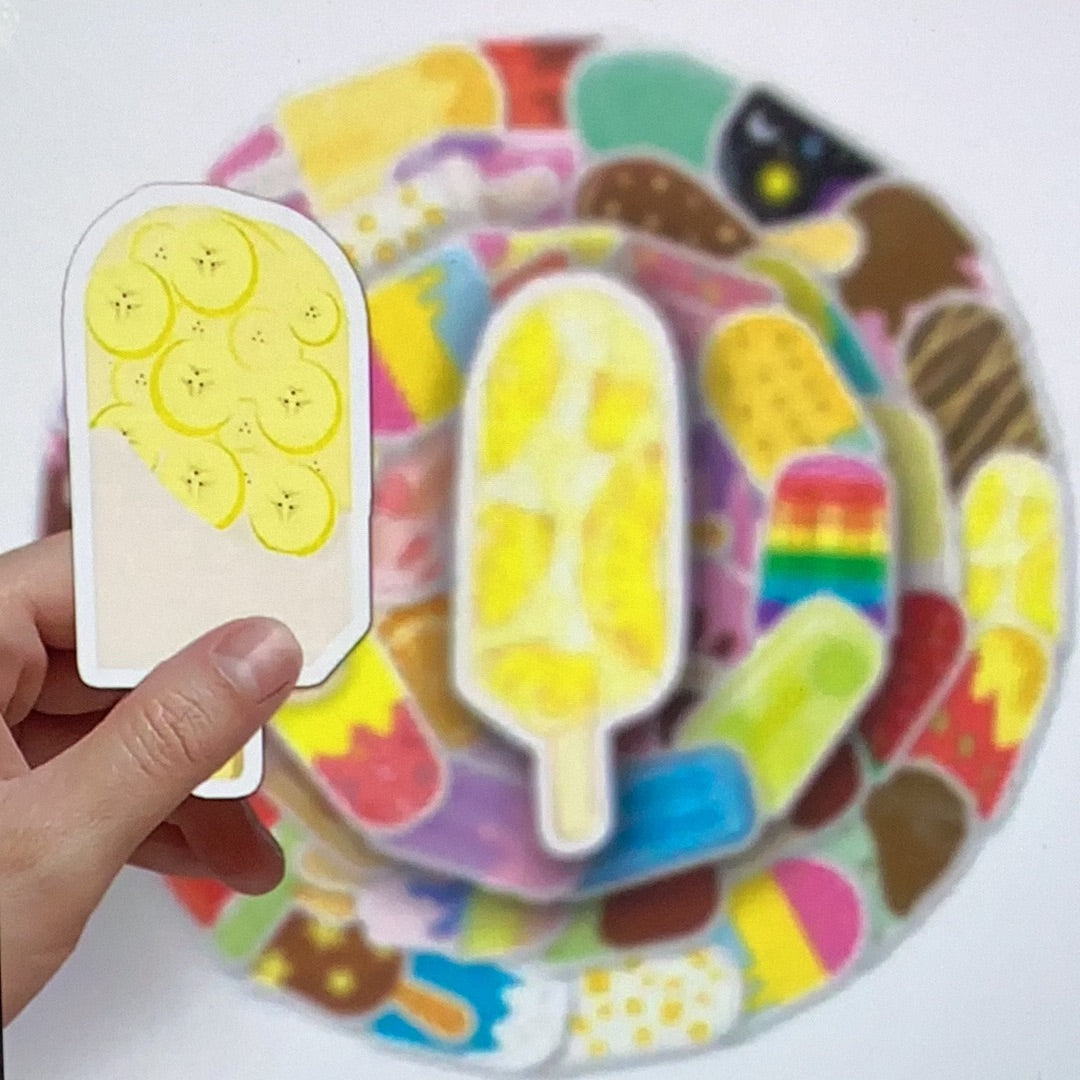 50pc Popsicle Stickers