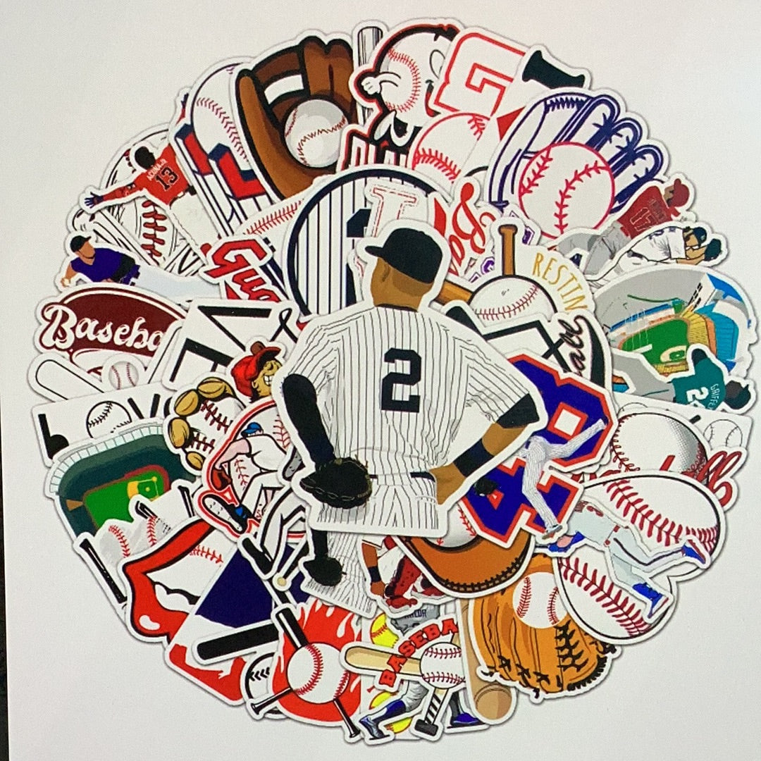 50 pc Baseball Stickers