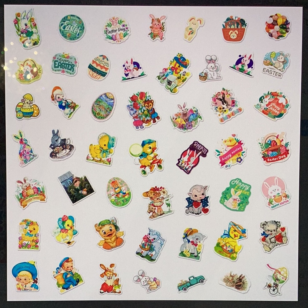 50pc Easter Stickers