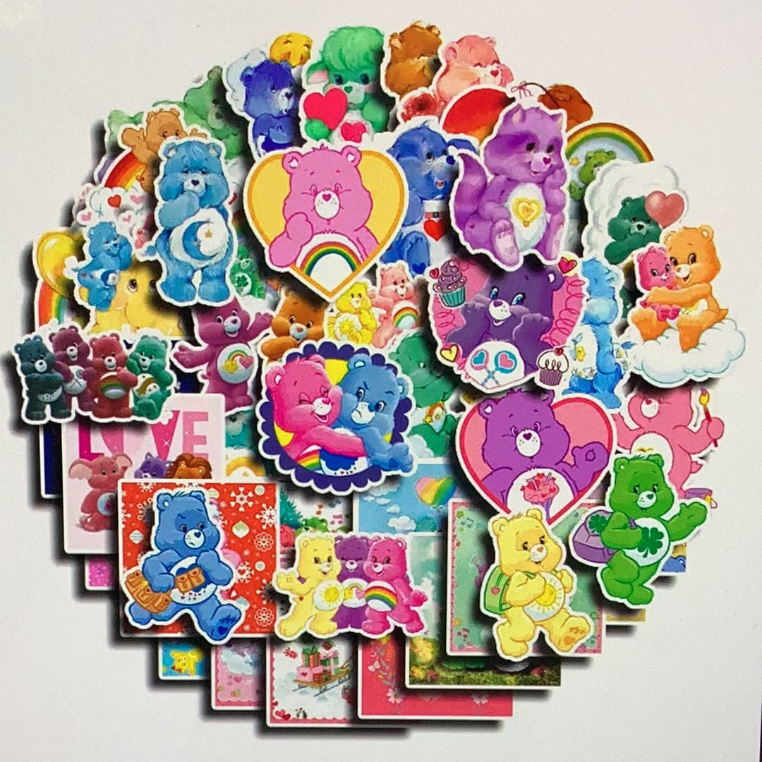 50 pc Retro Care Bears Stickers