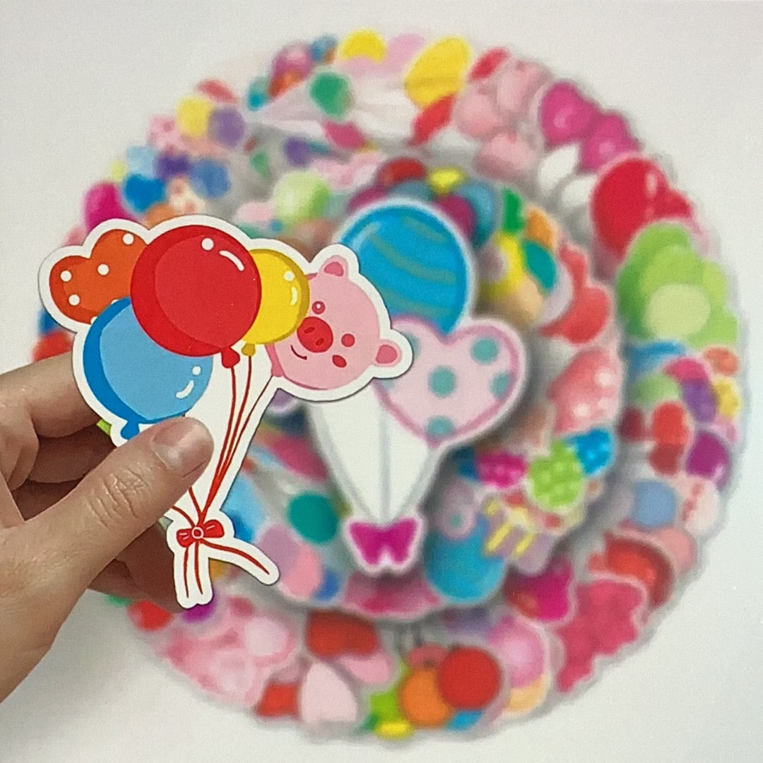 50 pc Balloon Stickers