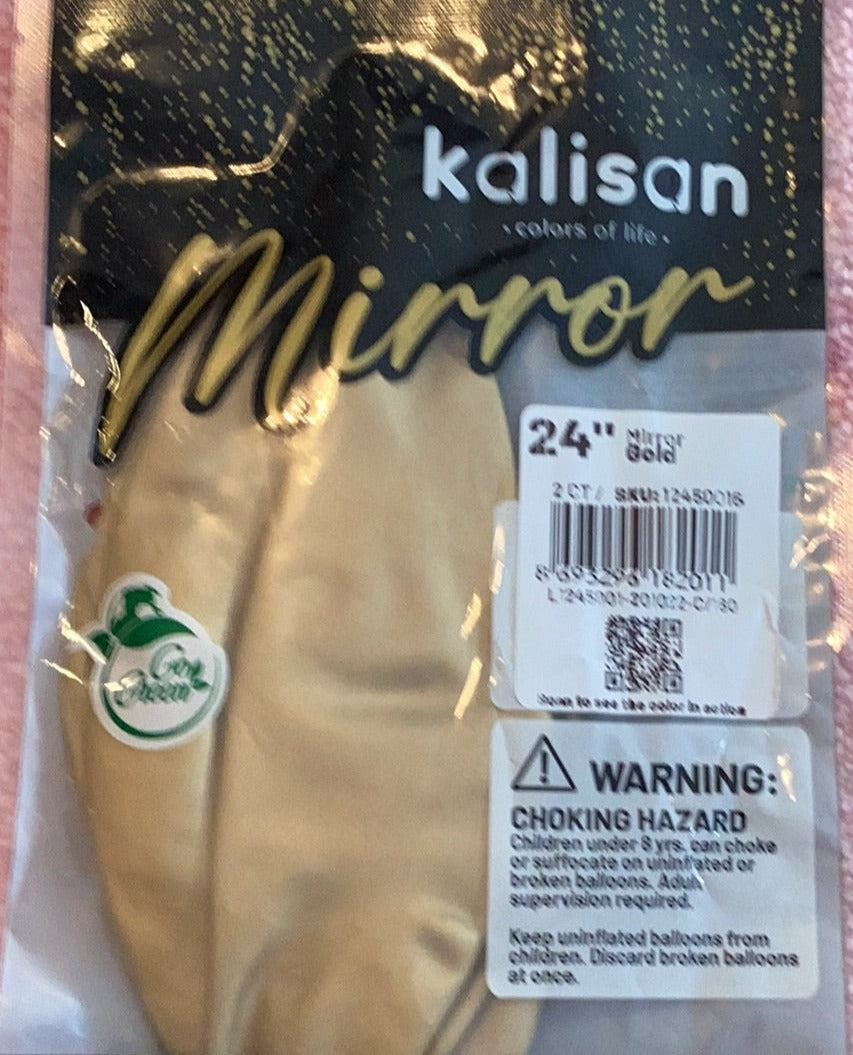 Kalisan Mirror Gold Latex Balloons