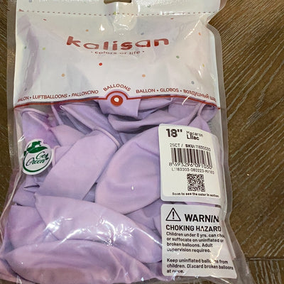 Kalisan Macaron Lilac Latex Balloons