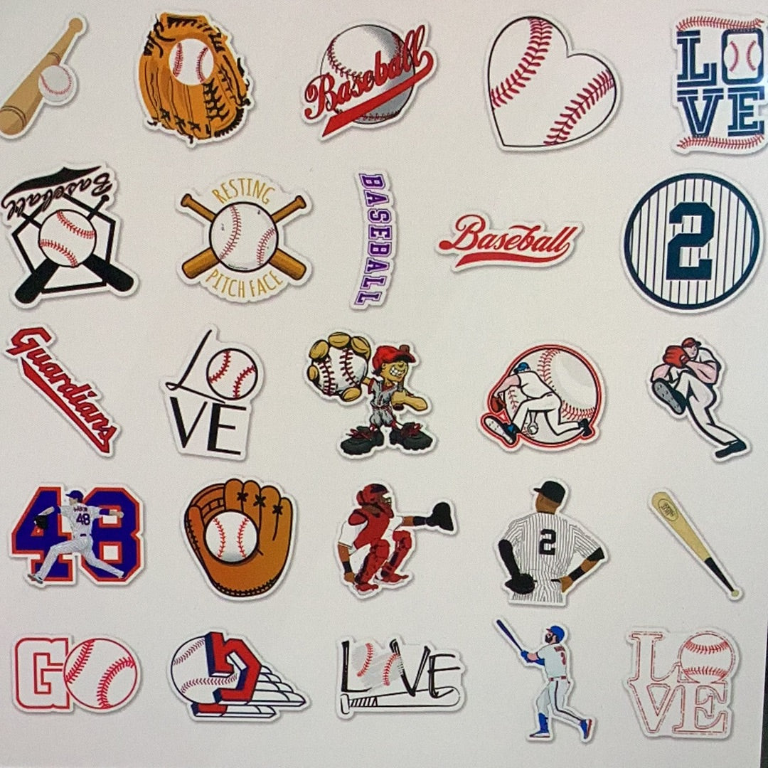 50 pc Baseball Stickers