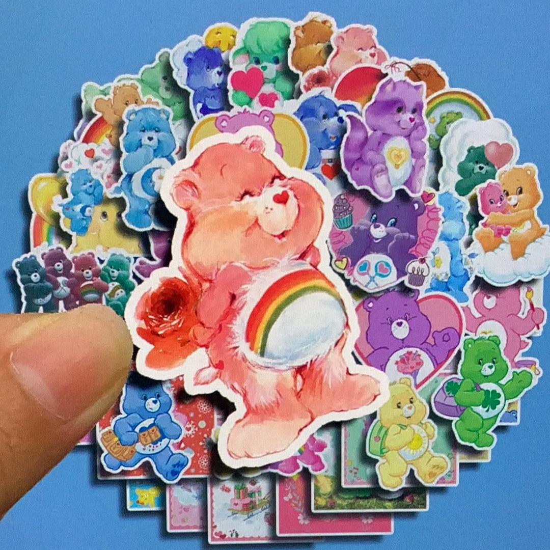 50 pc Retro Care Bears Stickers