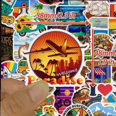 50 pc Travel Stickers