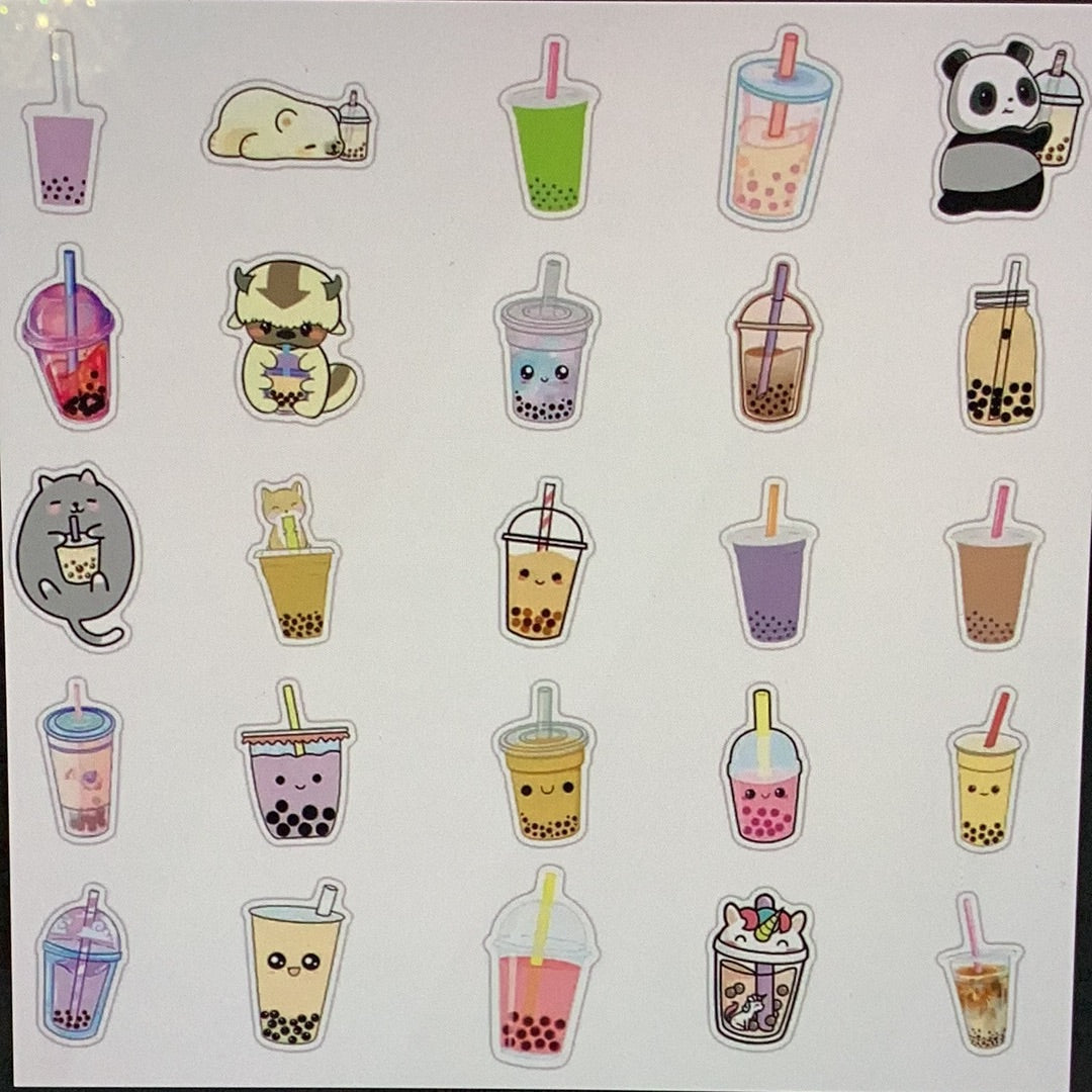 Boba drink stickers