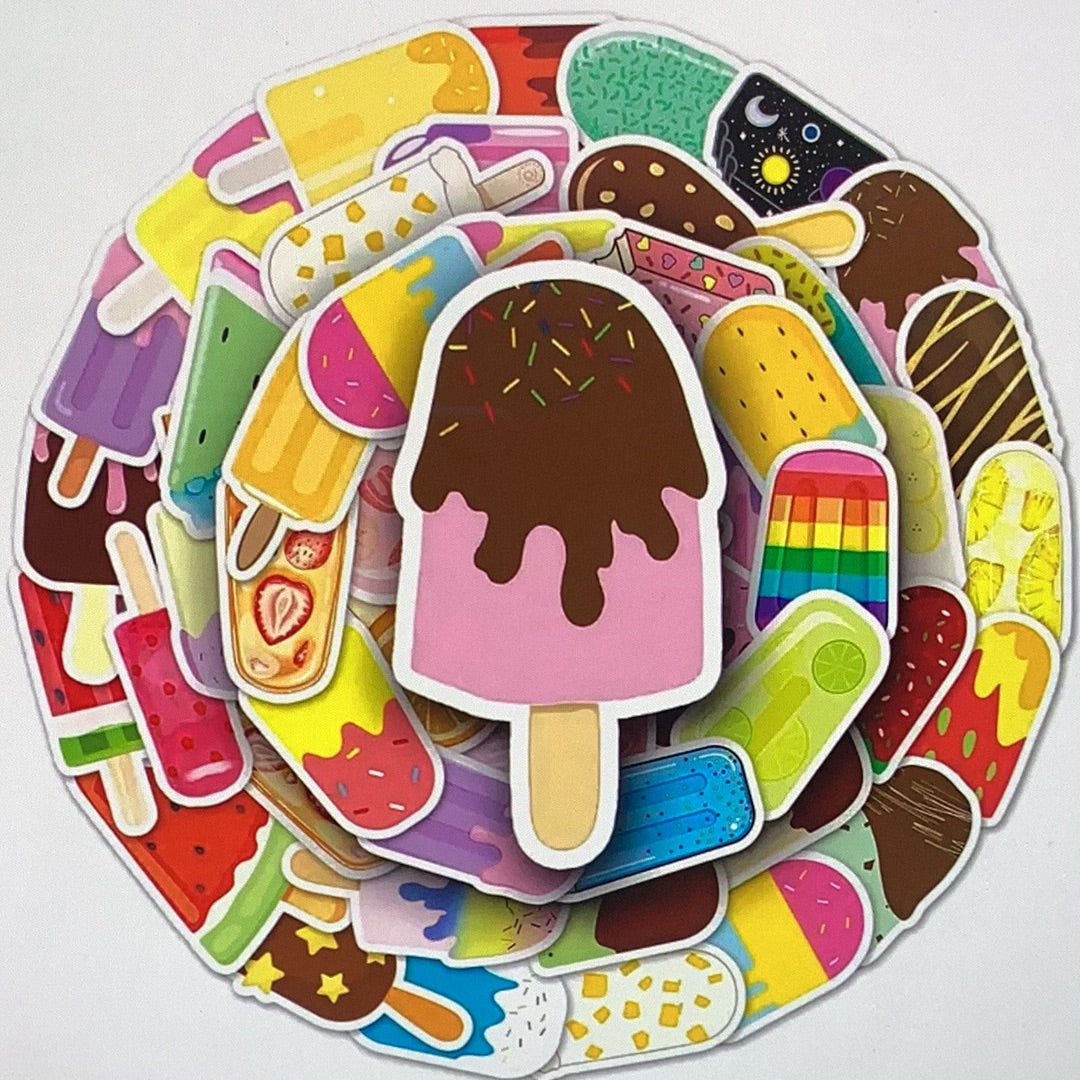 50pc Popsicle Stickers