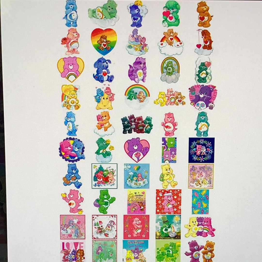 50 pc Retro Care Bears Stickers