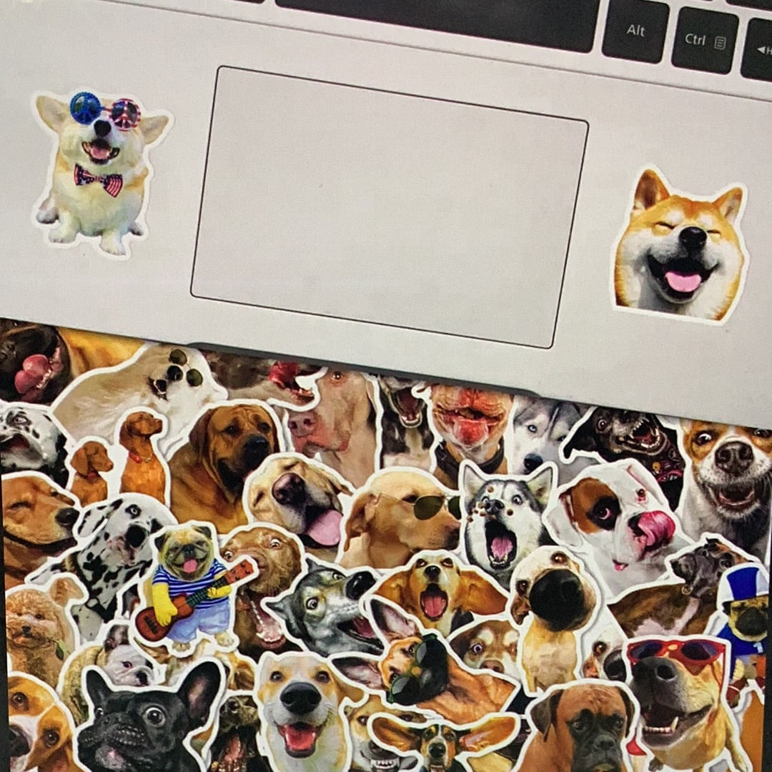 50pc Funny Dog Stickers