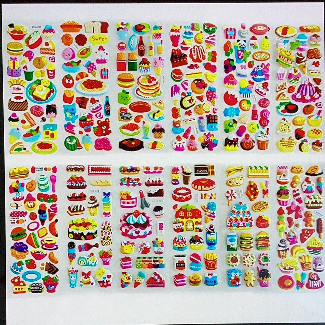 4, 1/4 sheet  food stickers