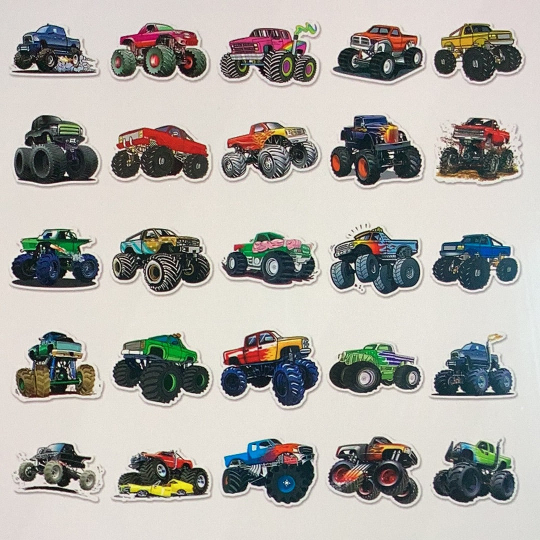 50 pc monster truck stickers