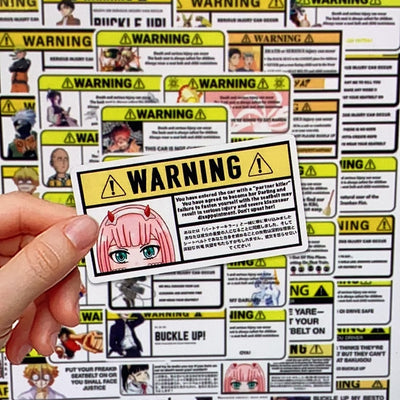 Anime Warning Stickers