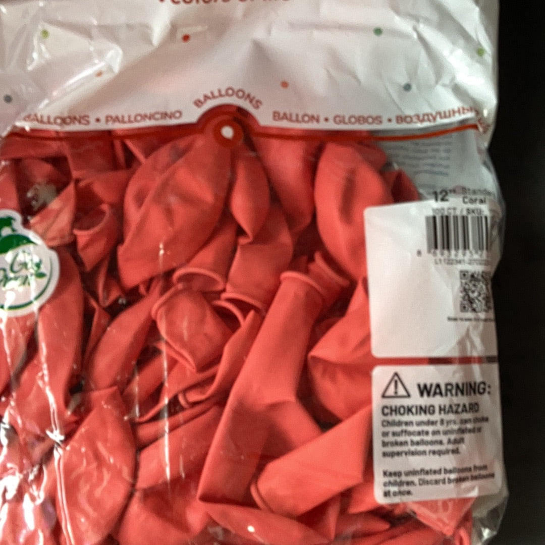 Kalisan Standard Coral Latex Balloons