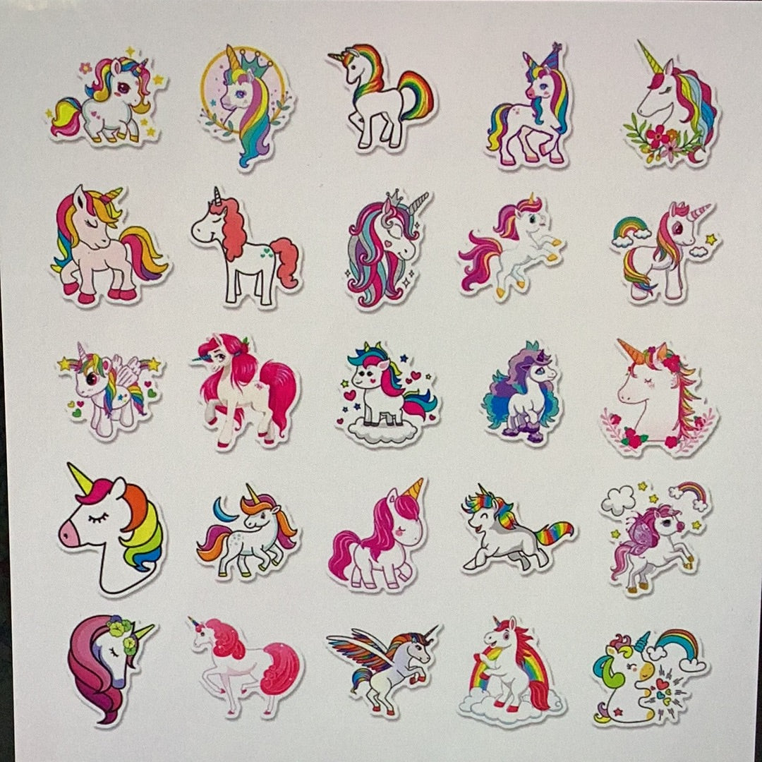 50pc unicorn stickers