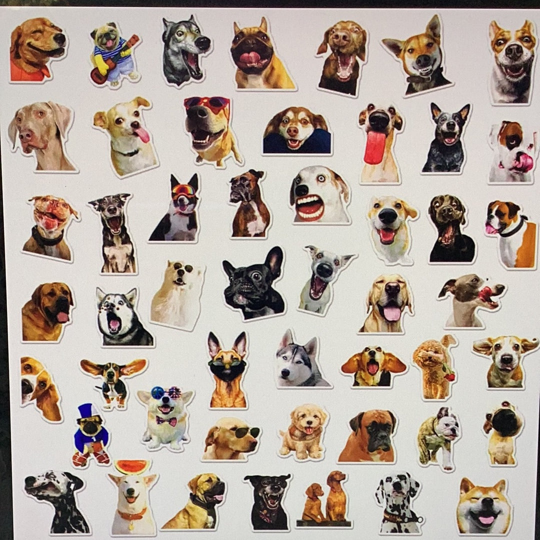 50pc Funny Dog Stickers