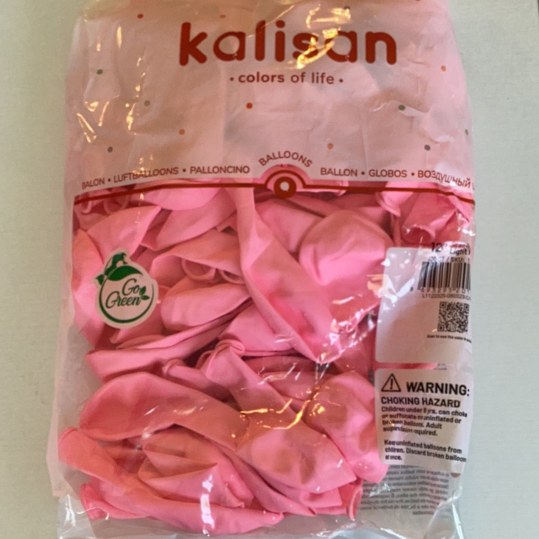 Kalisan Standard Light Pink Latex Balloons