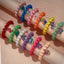 12 pc Flower/Rainbow Bracelets