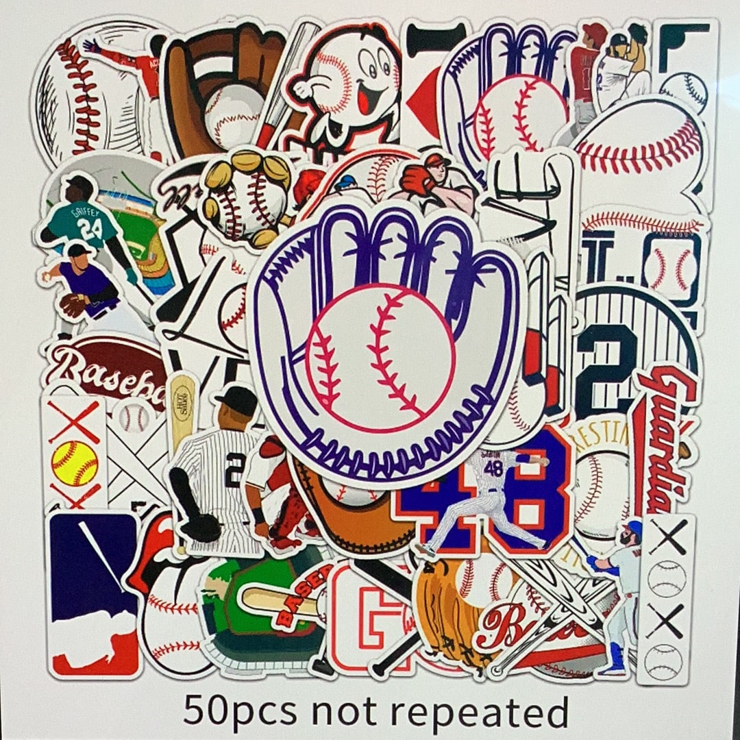 50 pc Baseball Stickers