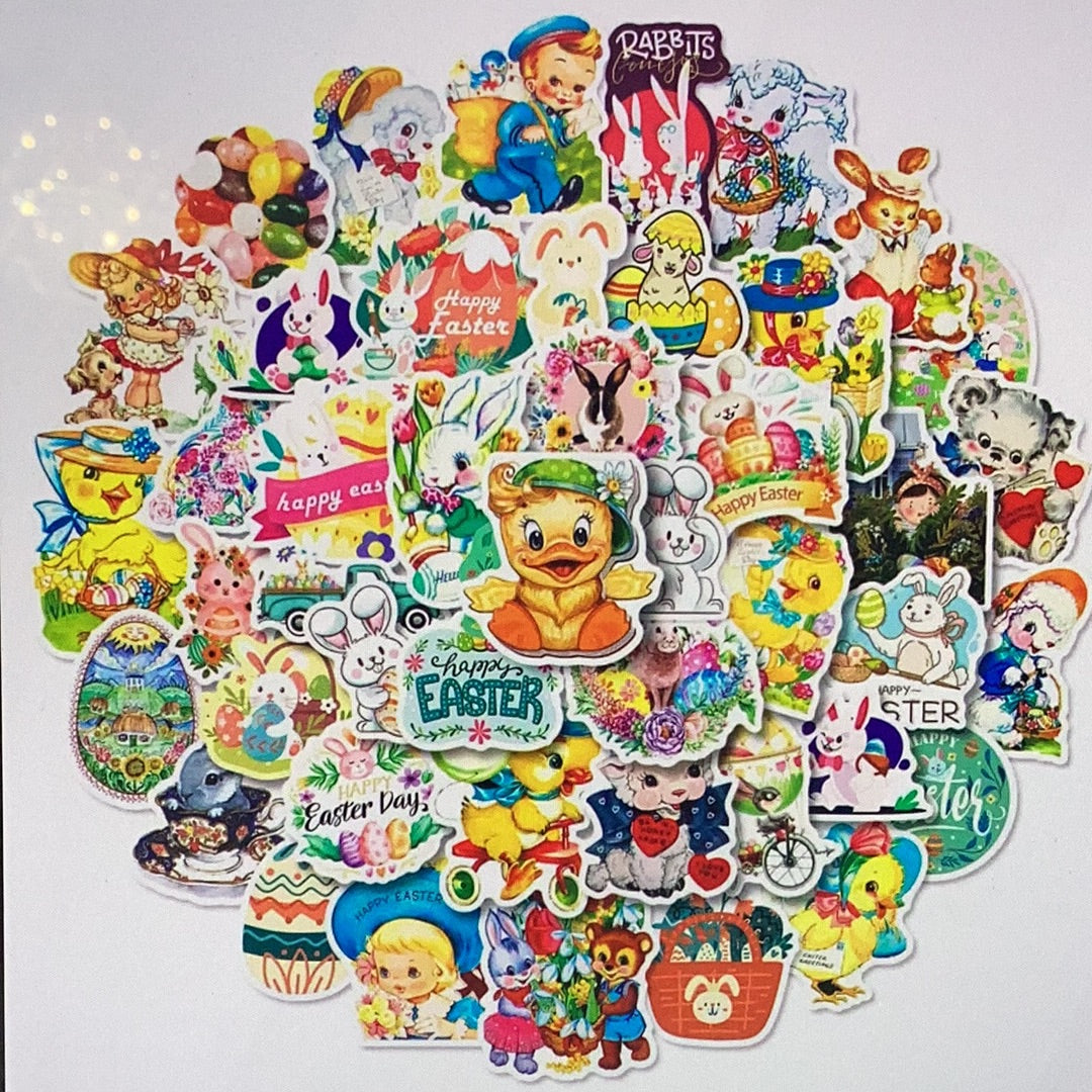 50pc Easter Stickers