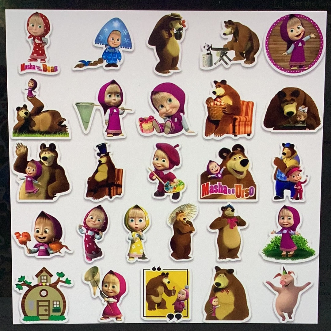 Masha and The Bear Stickers