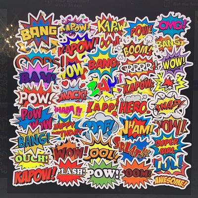 50pc English Slang Stickers