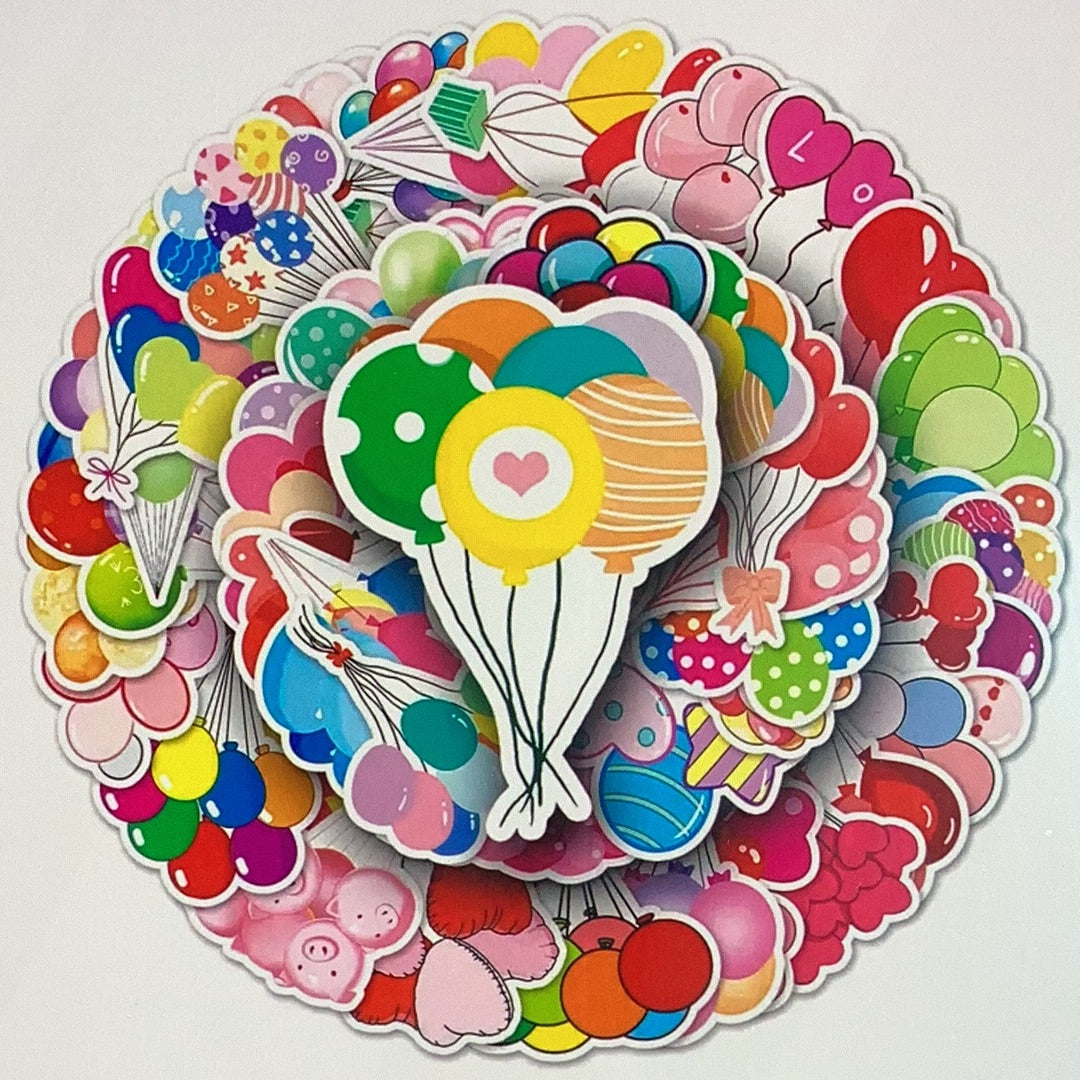 50 pc Balloon Stickers