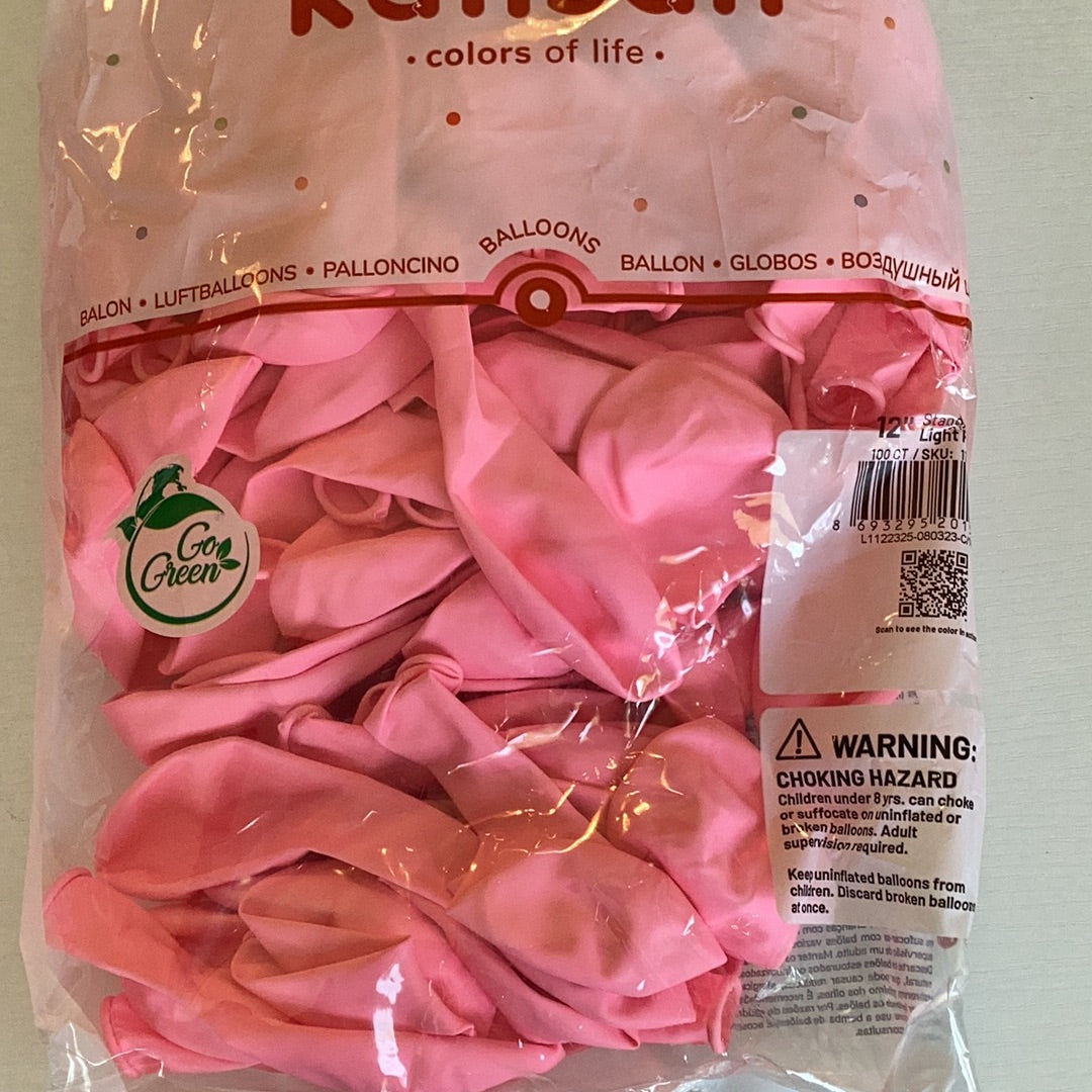 Kalisan Standard Light Pink Latex Balloons