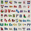 50 pc Alphabet doll Stickers